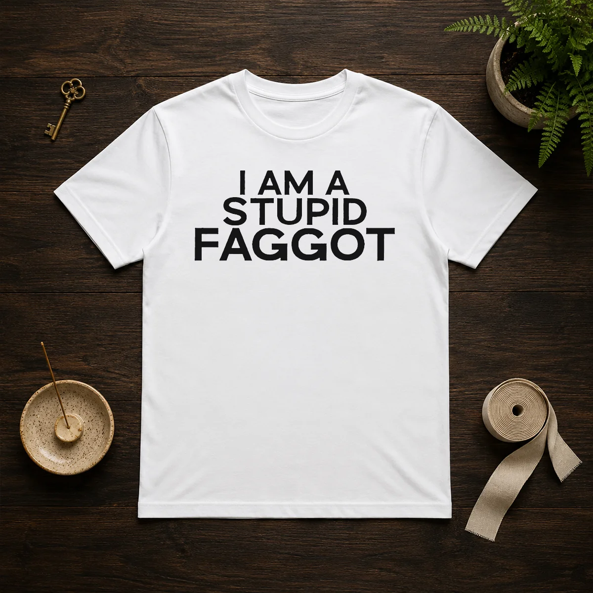 Official I Am A Stupid Faggot Offensive Shirt