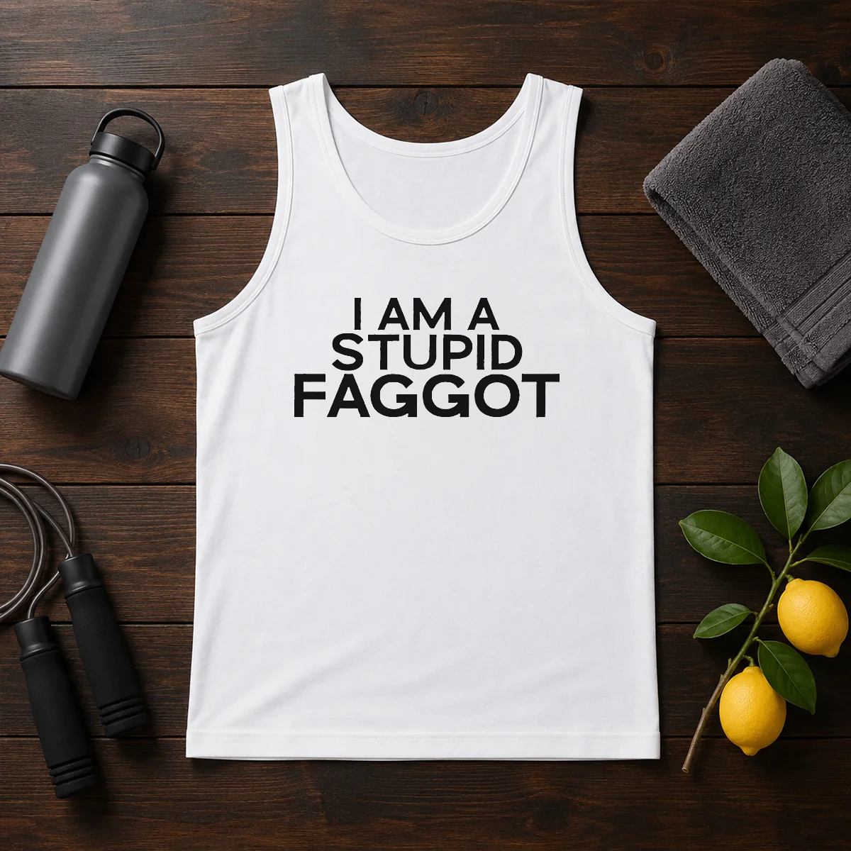 Official I Am A Stupid Faggot Offensive Shirt - Image 3