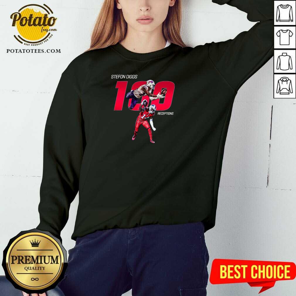 Perfect Buffalo Bills Stefon Diggs 100 Receptions Shirt - Image 4