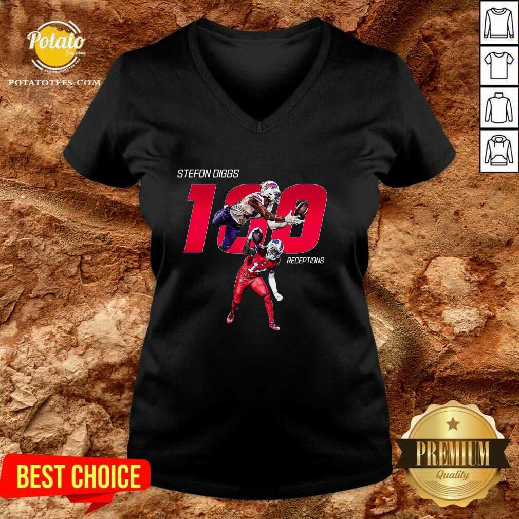 Perfect Buffalo Bills Stefon Diggs 100 Receptions Shirt - Image 2