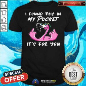 Pretty Flamingo I Found This In My Pocket It’s For You Shirt