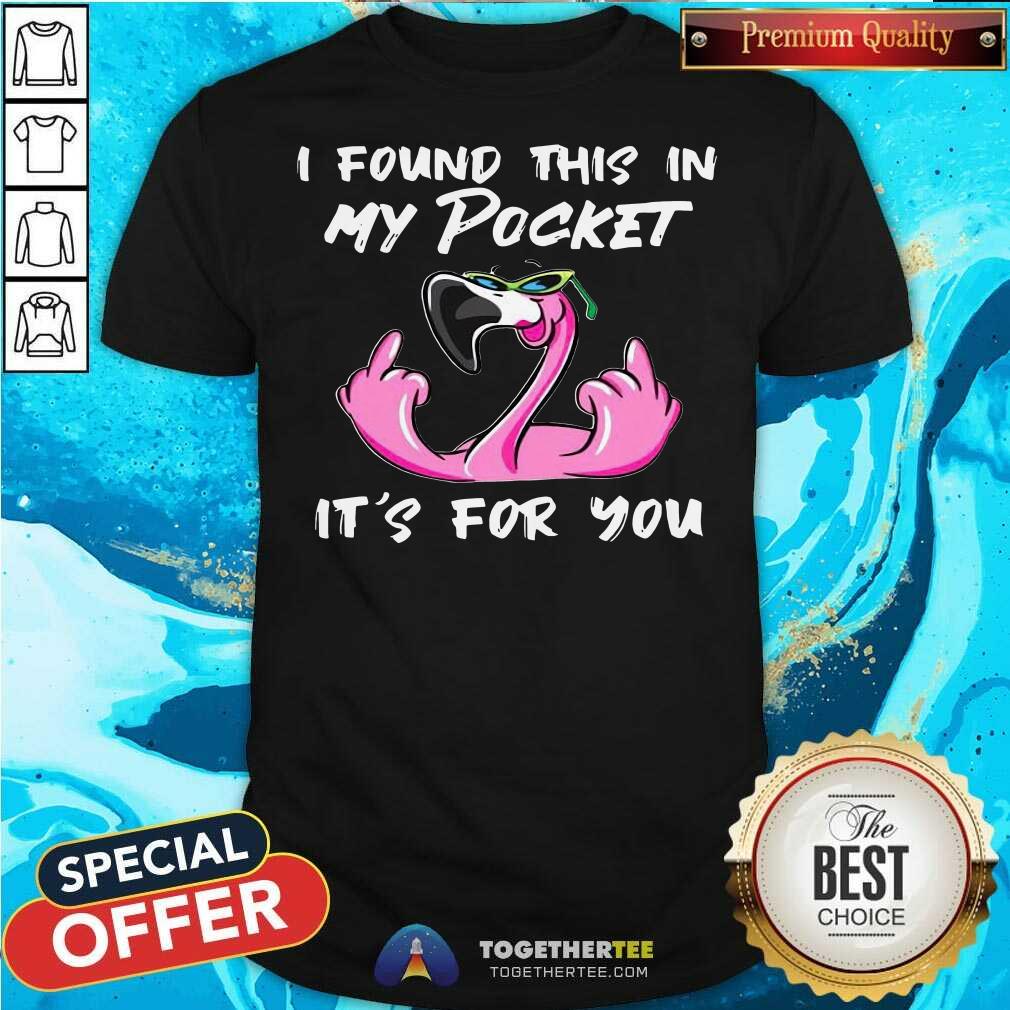 Pretty Flamingo I Found This In My Pocket It’s For You Shirt