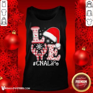 Alternative view of Premium Love Hat Santa And Reindeer #CNA Life Worker Ugly Christmas Shirt