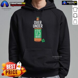 Alternative view of Awesome St Paddy's Over Under 17.5 Beers T-Shirt