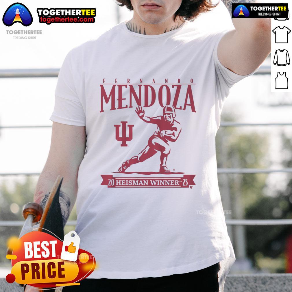 Official Indiana Football Fernando Mendoza Heisman Trophy T-Shirt