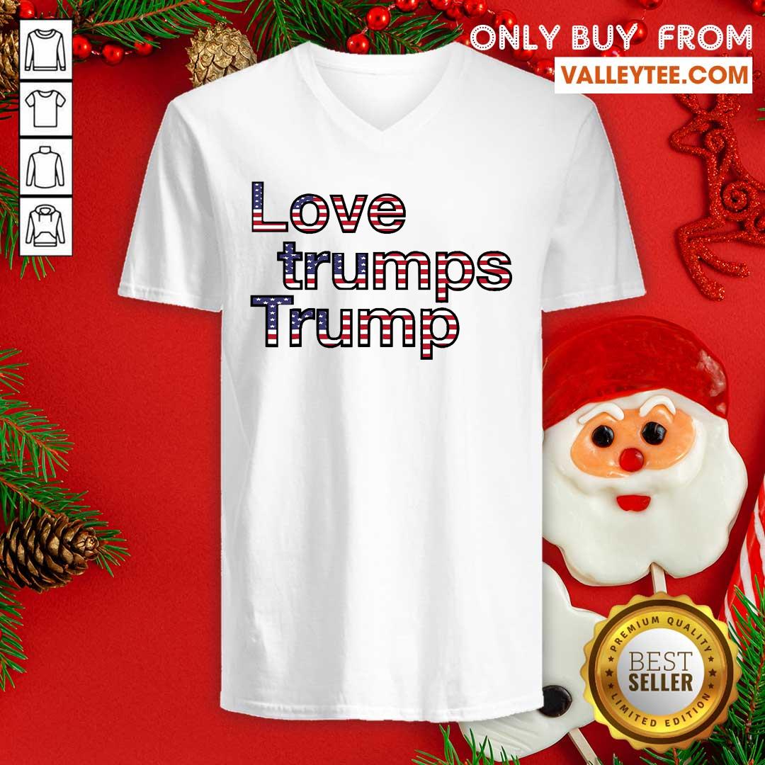Flawless 2021 Inauguration Day Love Trumps Trump American Flag Shirt - Image 4