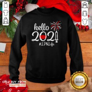 Alternative view of Great Hello 2021 LPN Life Face Mask Christmas Shirt
