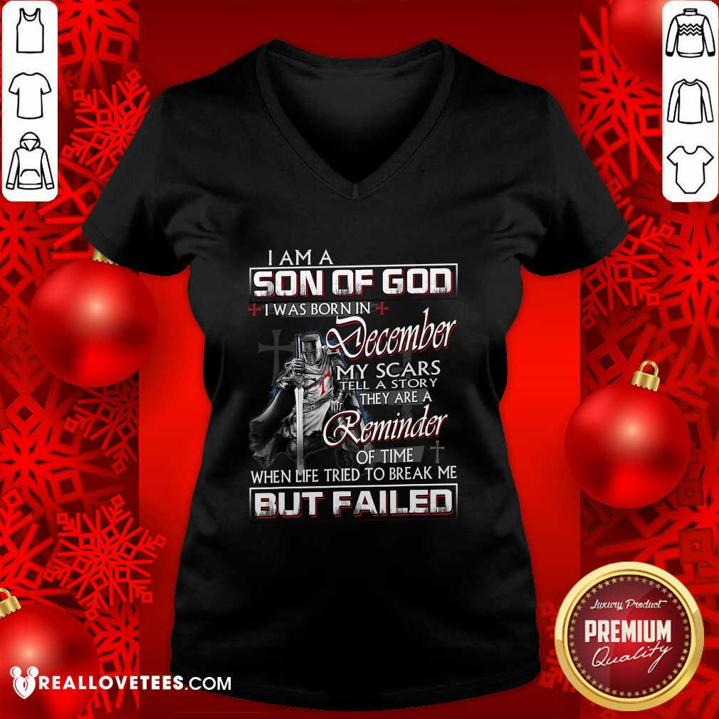 So Mens December My Scar Tell A Story They Are A Reminder Of Time When Life Tried To Break But Failed Shirt - Image 3