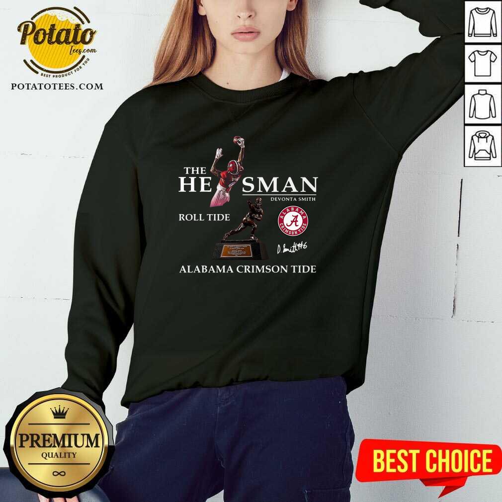 Top The He Man Devonta Smith Roll Tide Alabama Crimson Tide Signature Shirt - Image 4
