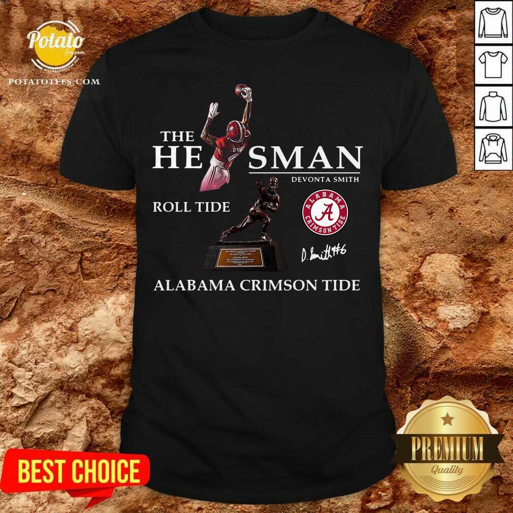 Top The He Man Devonta Smith Roll Tide Alabama Crimson Tide Signature Shirt