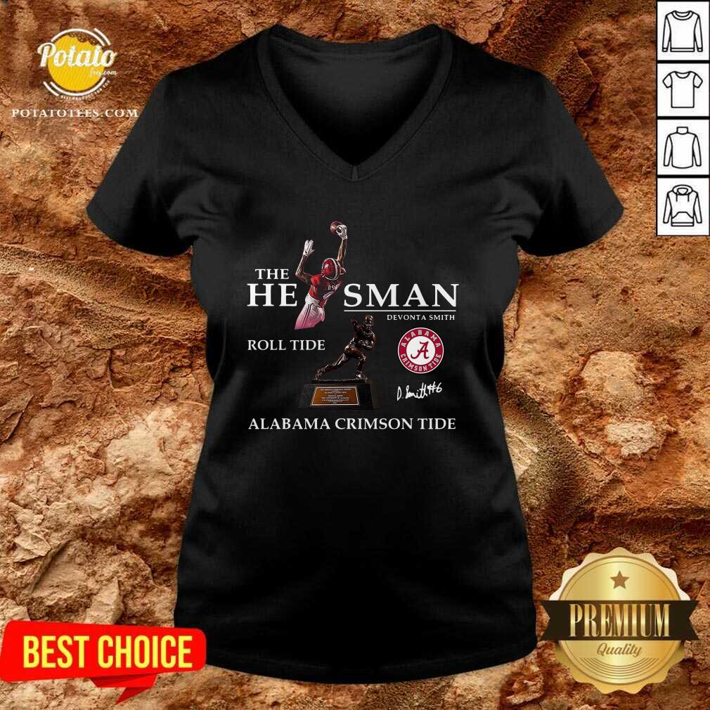 Top The He Man Devonta Smith Roll Tide Alabama Crimson Tide Signature Shirt - Image 2