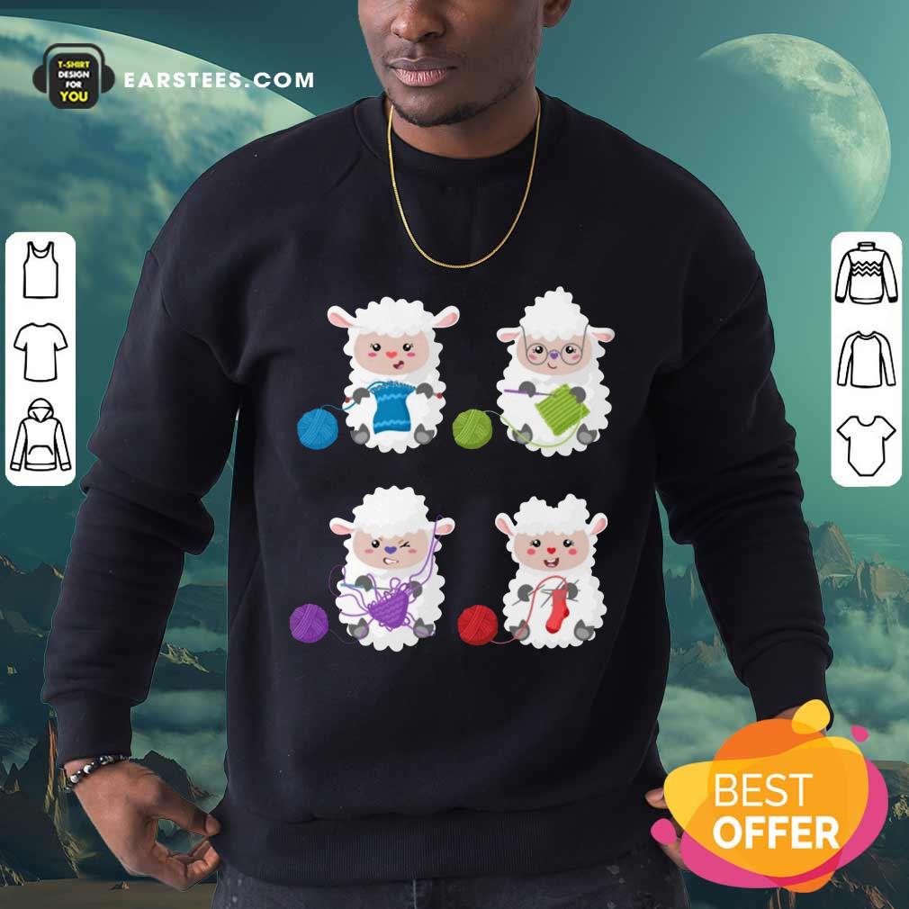 Top Sheep Knitting Lover Shirt - Image 2