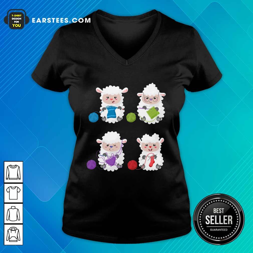 Top Sheep Knitting Lover Shirt - Image 5