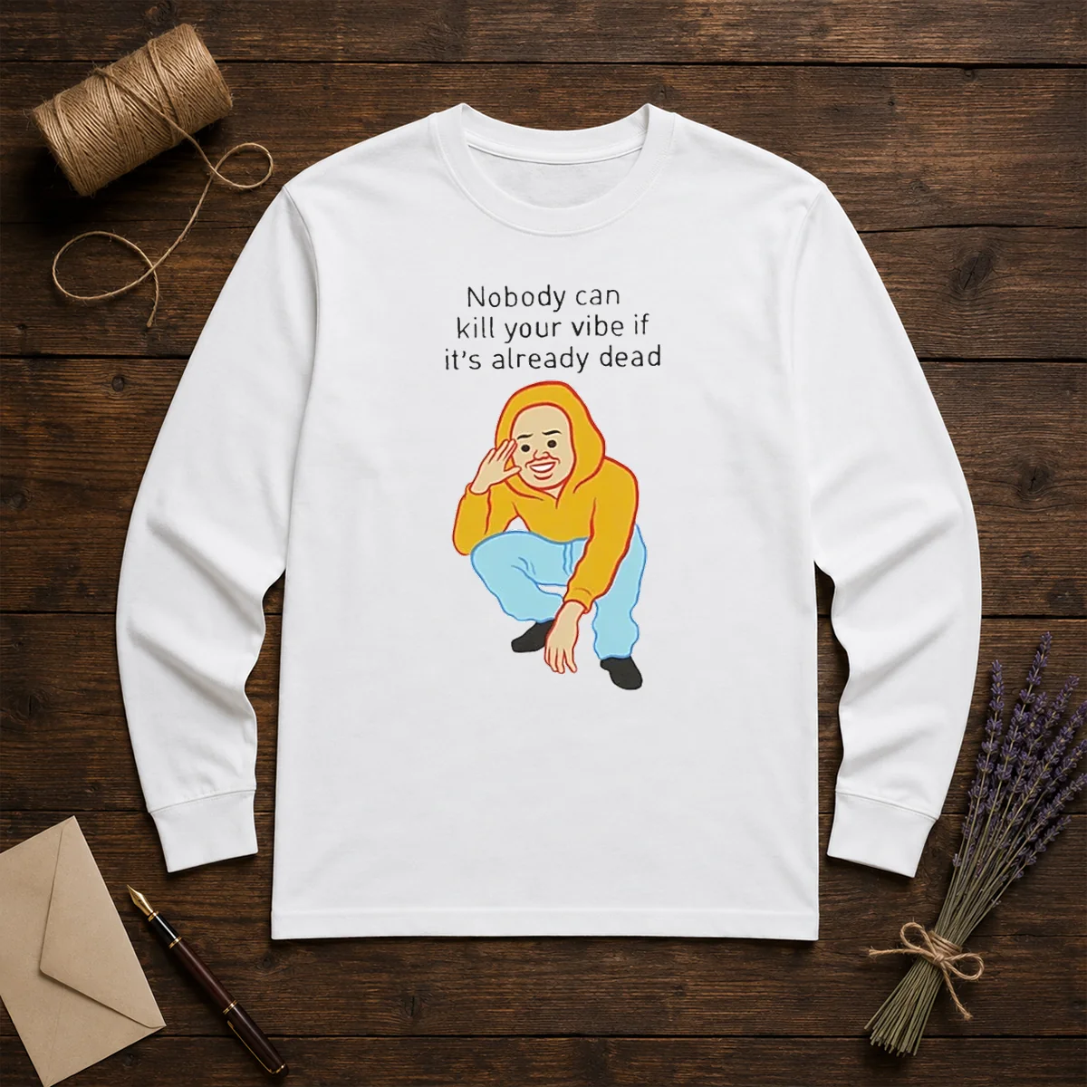 Official Nobody Can Kill Your Vibe If It'S Already Dead Cartoon Man Shirt - Image 5