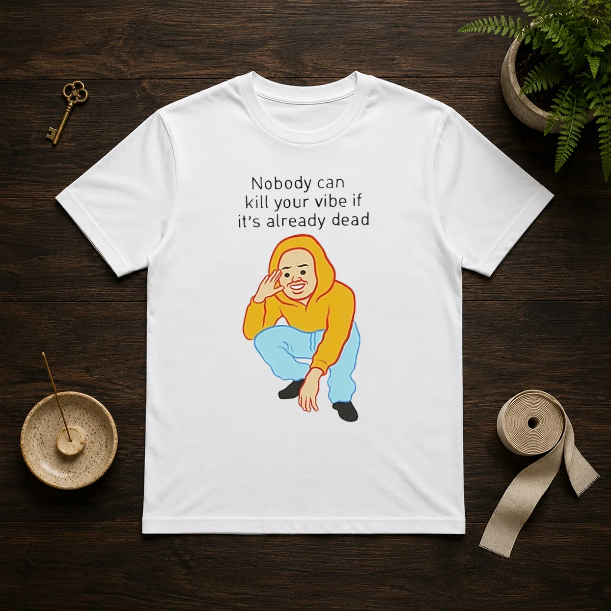 Official Nobody Can Kill Your Vibe If It'S Already Dead Cartoon Man Shirt