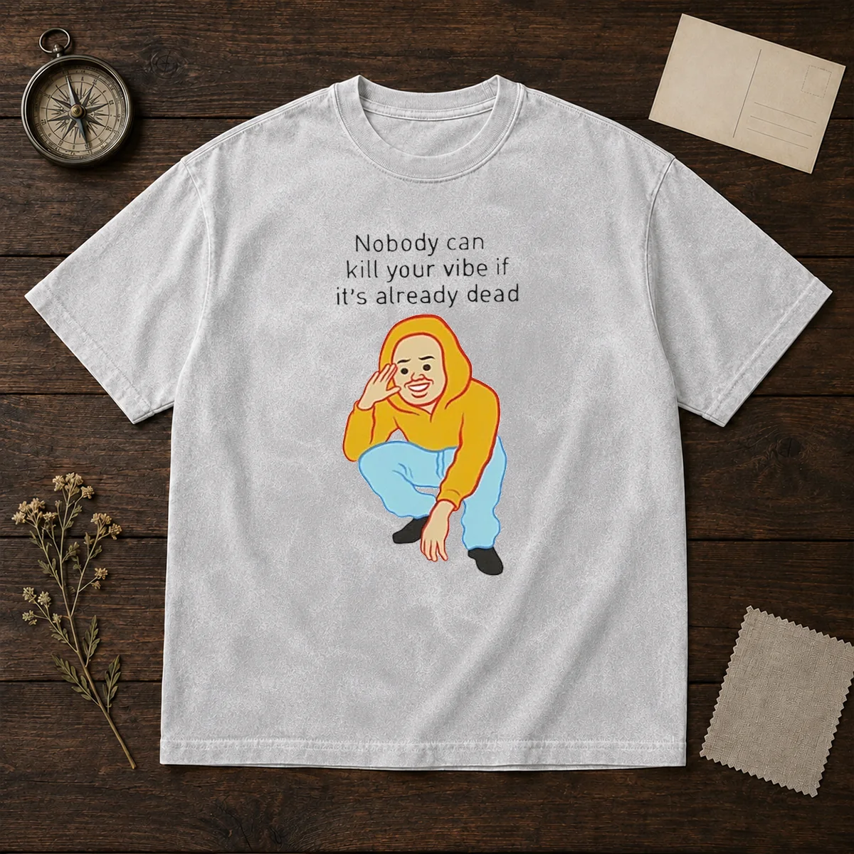 Official Nobody Can Kill Your Vibe If It'S Already Dead Cartoon Man Shirt - Image 8
