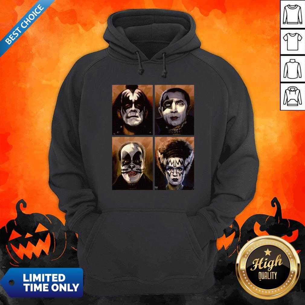 Premium Kiss Neon Rock Band Picture Shirt - Image 3