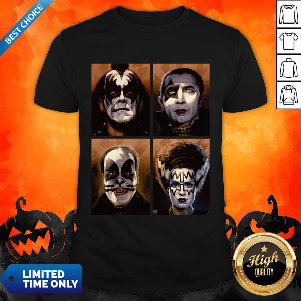 Premium Kiss Neon Rock Band Picture Shirt