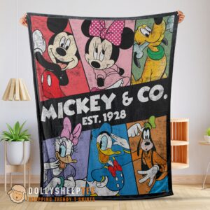Perfect Happy Vintage Mickey & Co Est 1928 Blanket