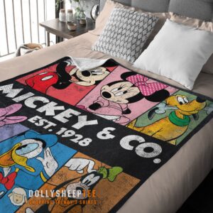 Alternative view of Perfect Happy Vintage Mickey & Co Est 1928 Blanket