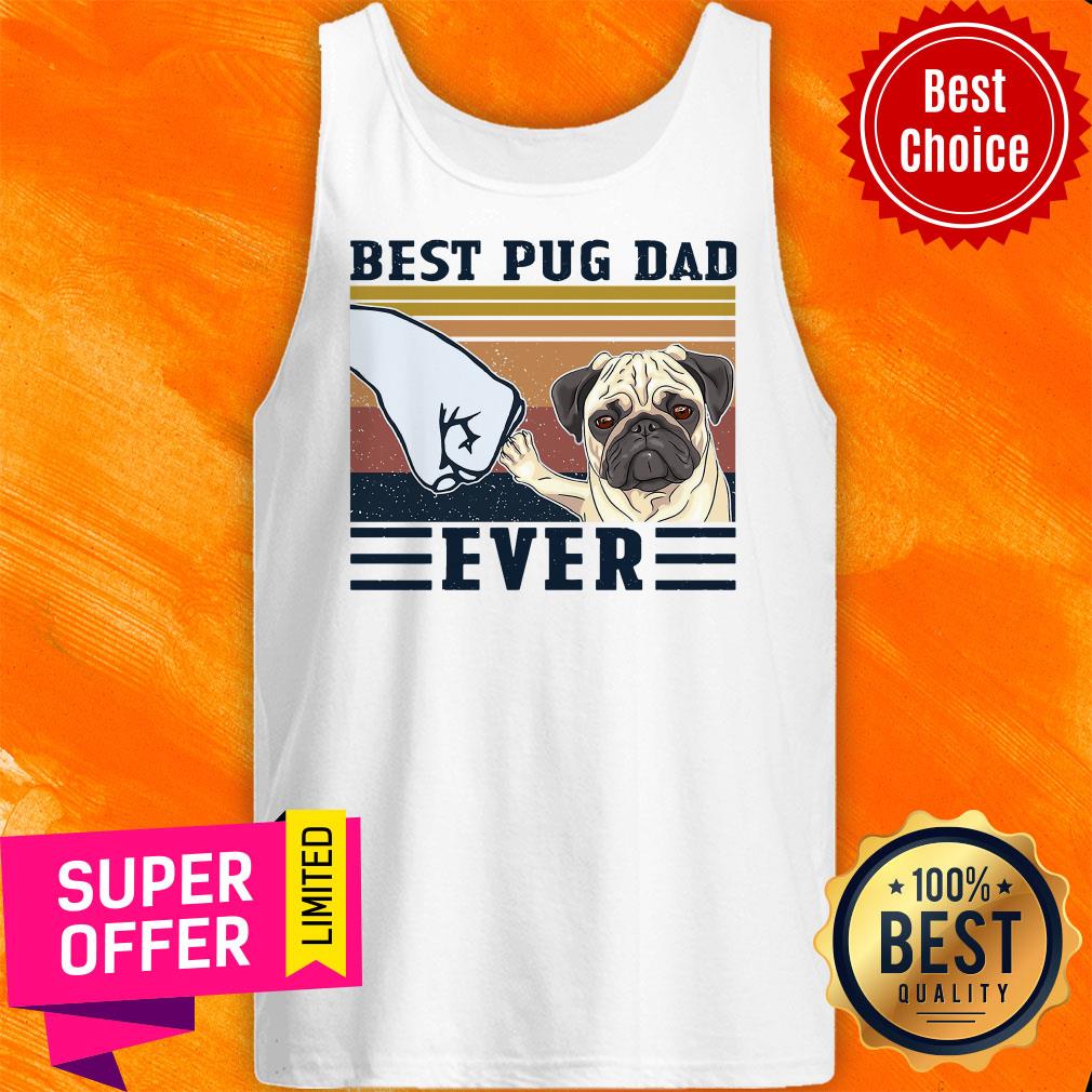 Premium Best Pug Dad Ever Vintage Shirt - Image 5