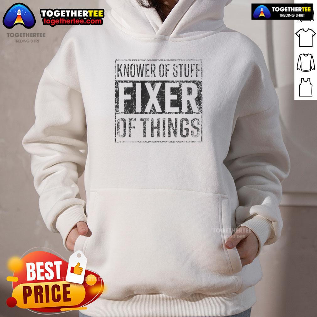 Awesome Handyman Dad Father Knower Of Stuff Fixer Of Things T-Shirt - Image 2