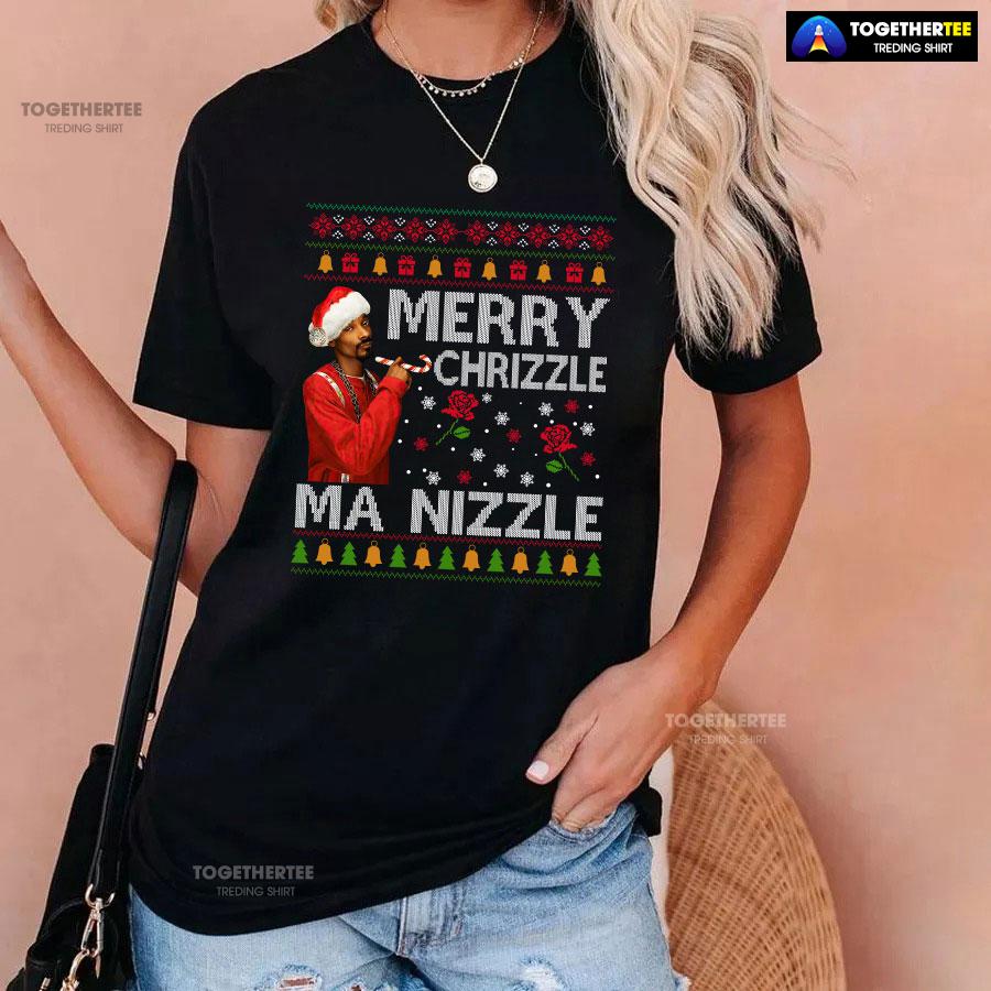 Snoop Dogg Merry Chrizzle Ma Nizzle Christmas T-Shirt - Image 3