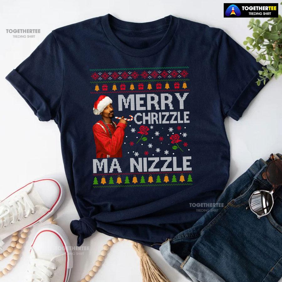 Snoop Dogg Merry Chrizzle Ma Nizzle Christmas T-Shirt - Image 4