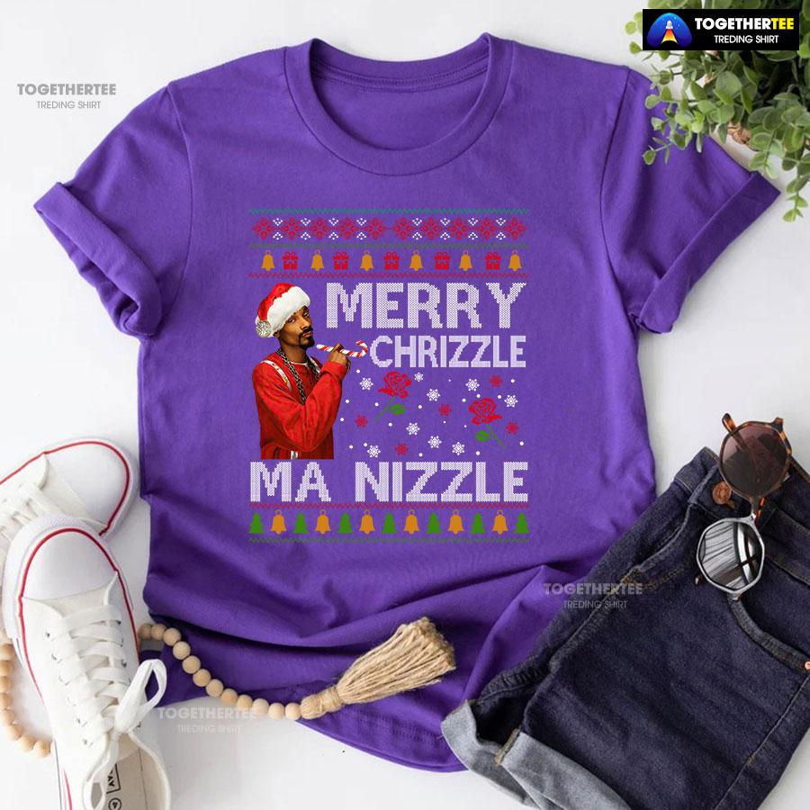 Snoop Dogg Merry Chrizzle Ma Nizzle Christmas T-Shirt - Image 6