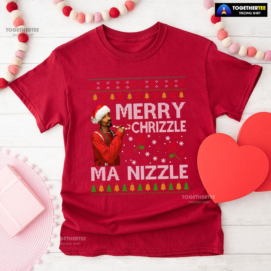 Snoop Dogg Merry Chrizzle Ma Nizzle Christmas T-Shirt - Image 8