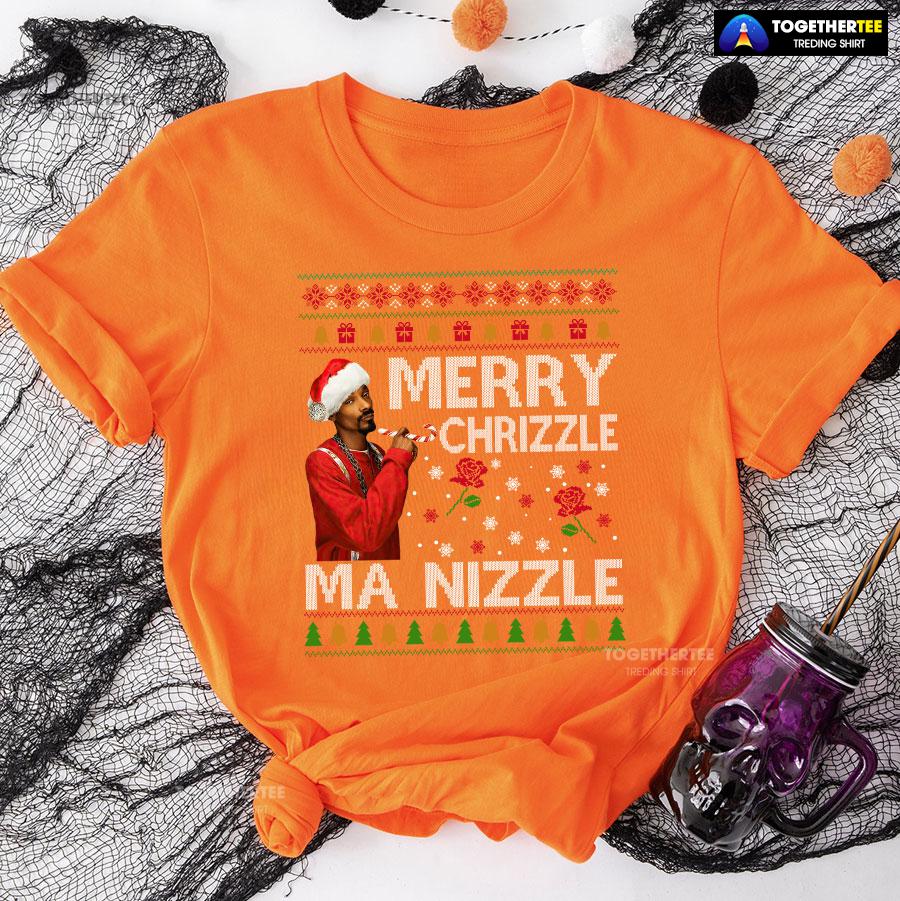 Snoop Dogg Merry Chrizzle Ma Nizzle Christmas T-Shirt - Image 9