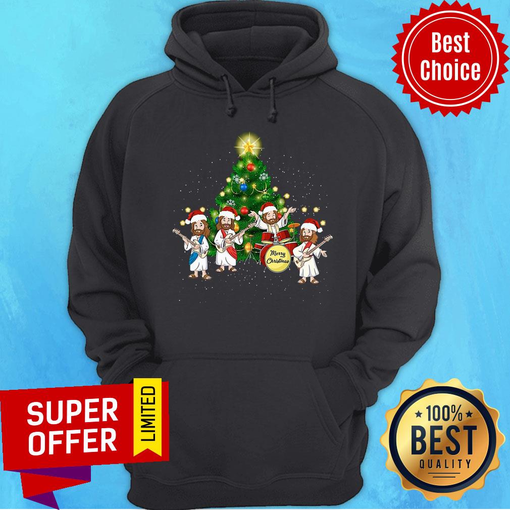 Good Jesus Rock Band Merry Christmas Shirt - Image 2
