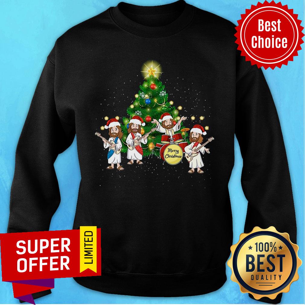 Good Jesus Rock Band Merry Christmas Shirt - Image 5