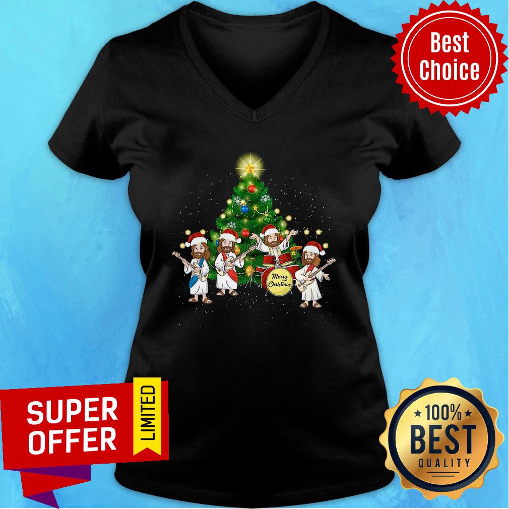 Good Jesus Rock Band Merry Christmas Shirt - Image 3