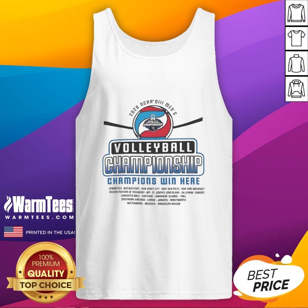 Premium Division III Men's Volleyball 1st Round Championship Win Here T-Shirt - Image 4