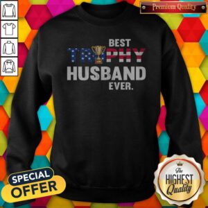 Alternative view of Best Trophy Husband Ever Cup American Flag Shirt