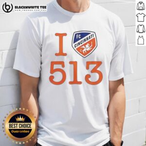Top Ted Karras FC Cincinnati 513 Day Cincy Logo T-Shirt