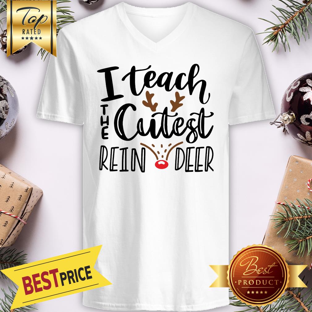 I Teach The Cutest Reindeer Christmas Shirt - Image 2