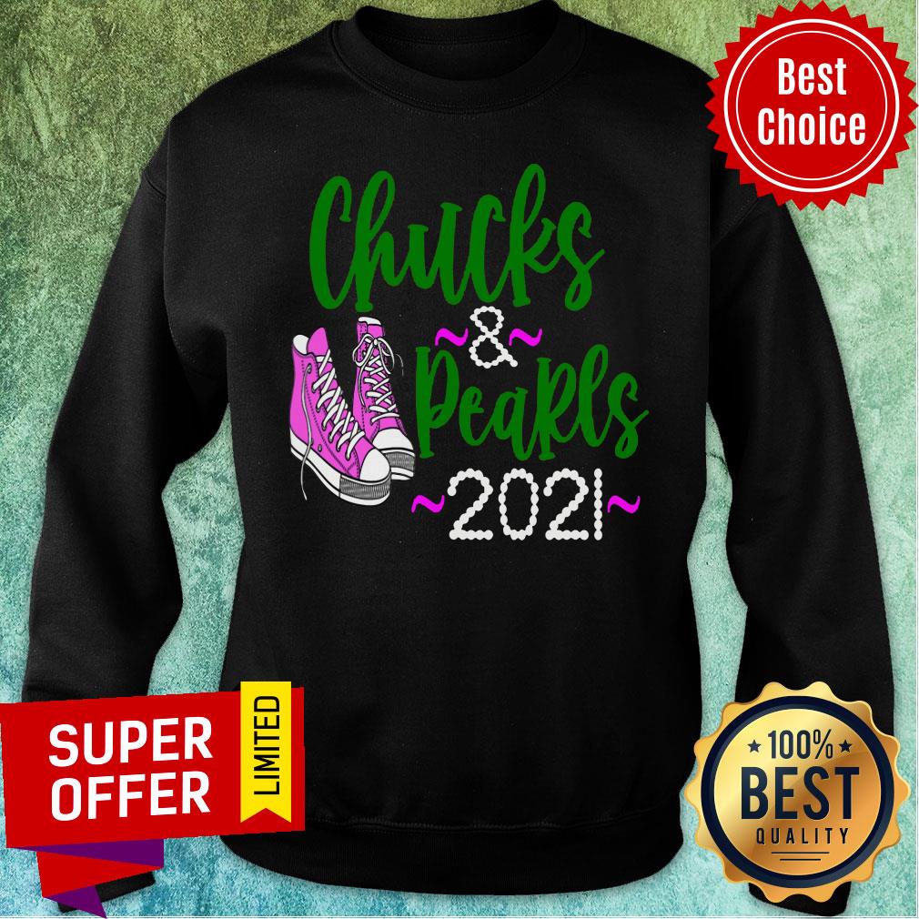 Nice Chucks and Pearls Crewneck 2021 Sneaker Shirt - Image 4