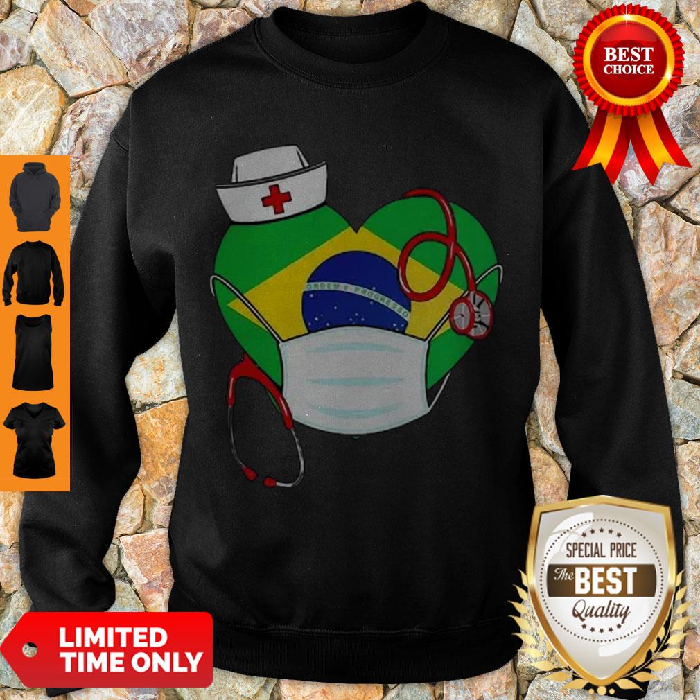 Official Nurse Brazil Heart Shirt - Image 2