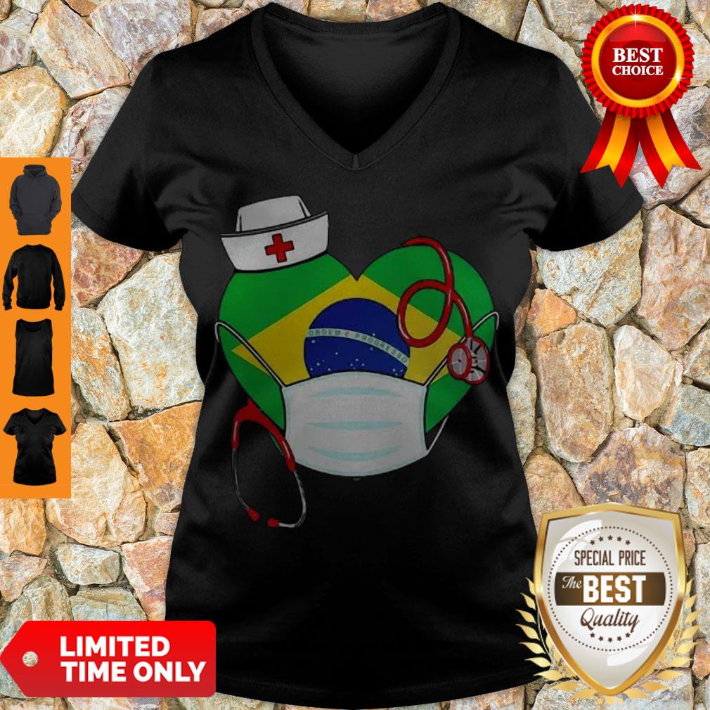 Official Nurse Brazil Heart Shirt - Image 5