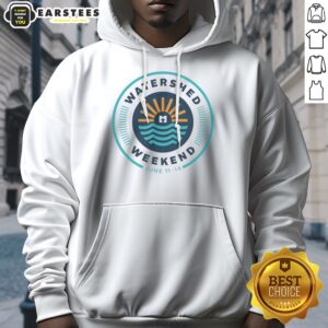 Alternative view of Watershed Weekend June 11 14 Logo Sun Water Icon Nature Outdoors Minimalist Shirt