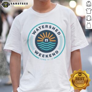 Watershed Weekend June 11 14 Logo Sun Water Icon Nature Outdoors Minimalist Shirt