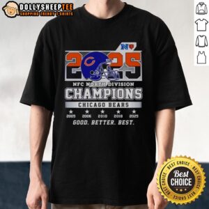 Nice Better Best Chicago Bears 2025 NFC North Division Champions T-Shirt