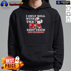 Alternative view of Pretty Snoopy I Only Roll With The Best Team The Indiana Hoosiers Football T-Shirt