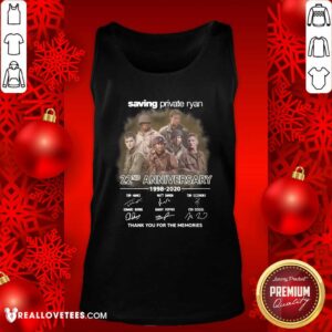 Alternative view of Cool Saving Private Ryan 22nd Anniversary 1988 2020 Thank You For The Memories Signatures Shirt