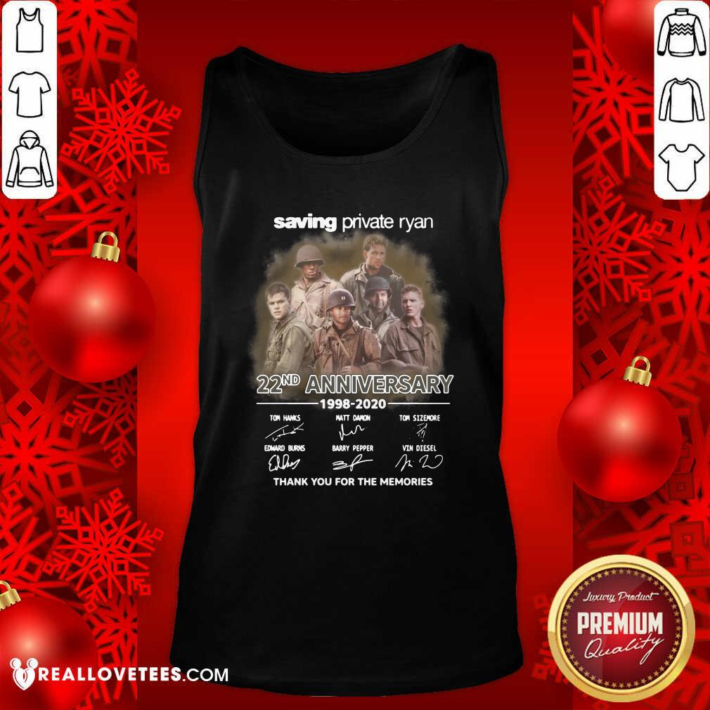 Cool Saving Private Ryan 22nd Anniversary 1988 2020 Thank You For The Memories Signatures Shirt - Image 2