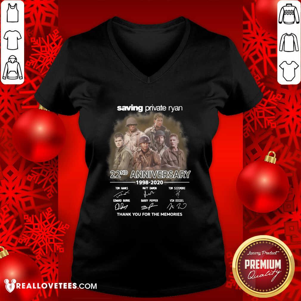 Cool Saving Private Ryan 22nd Anniversary 1988 2020 Thank You For The Memories Signatures Shirt - Image 5