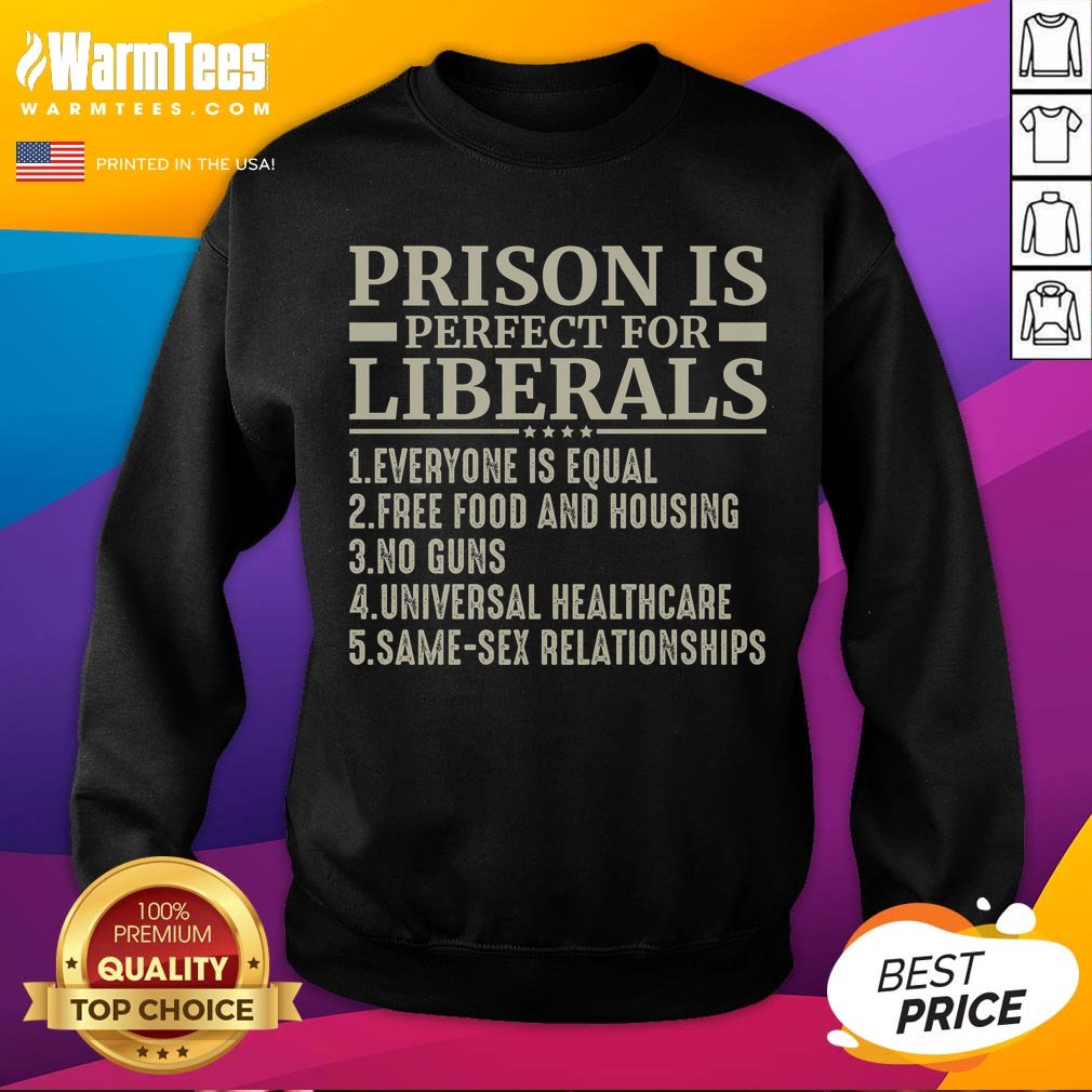Official Prison Is Perfect For Liberals Shirt - Image 4