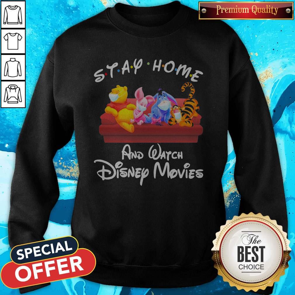 The Winnie The Pooh Face Mask Stay Home And Watch Disney Movies Shirt - Image 4